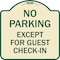 Signmission Parking Reserved for Guests Only Heavy-Gauge Aluminum Architectural Sign, 18" x 18", TG-1818-23386 A-DES-TG-1818-23386 - alternate 1